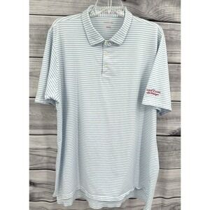 B DRADDY SHORT SLEEVE GOLF POLO SHIRT Men's Size XXL BLUE STRIPE HARBOR‎ SHORES